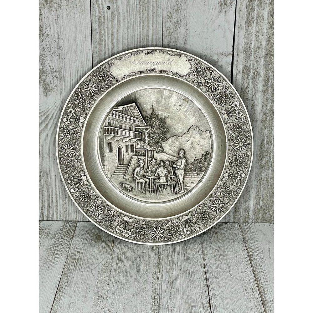 Zinn-Becker Decorative Pewter Plate Schwarzwald The Black Forest